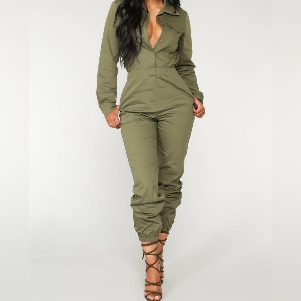 Fashion Nova  Aviator Babe Jumpsuit